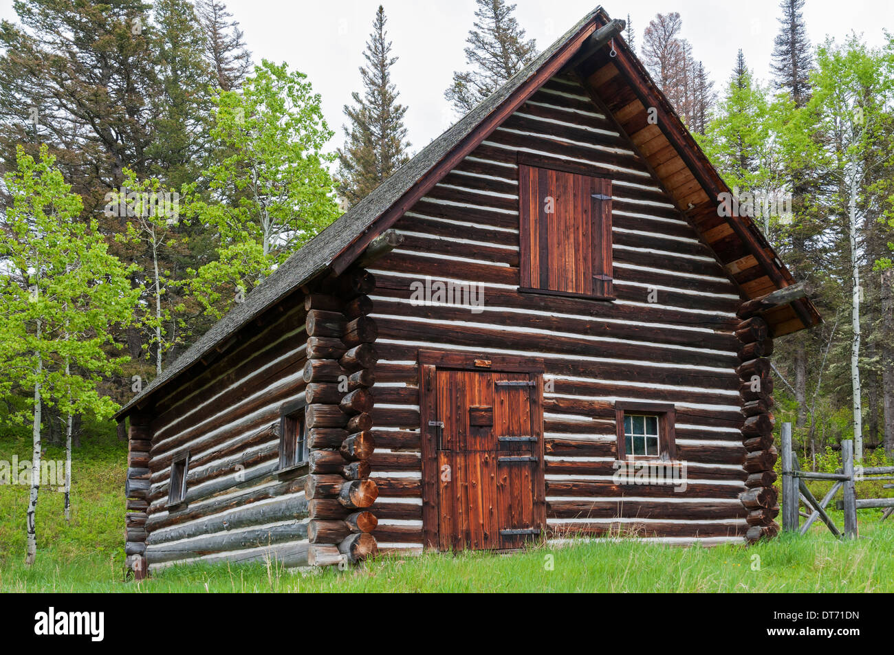 Montana, Glacier National Park, Saint Mary, 1913 Ranger Station Stock Photo Alamy