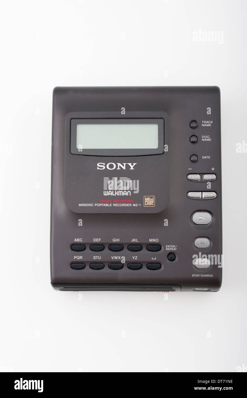 Sony MZ1 first MiniDisc player released in 1992. Stock Photo