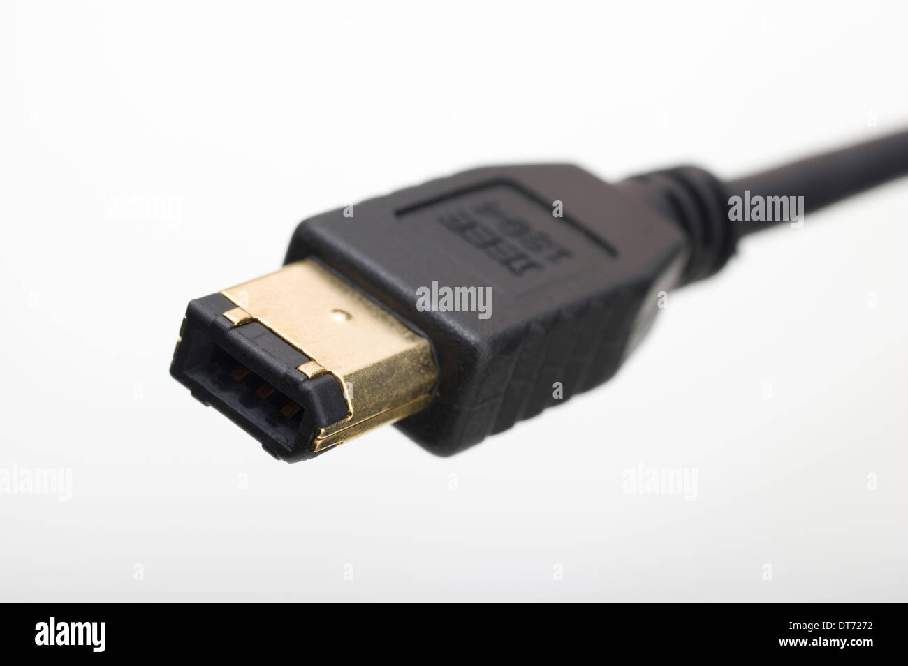 6-conductor FireWire 400 IEEE 1394-1995 cable Stock Photo