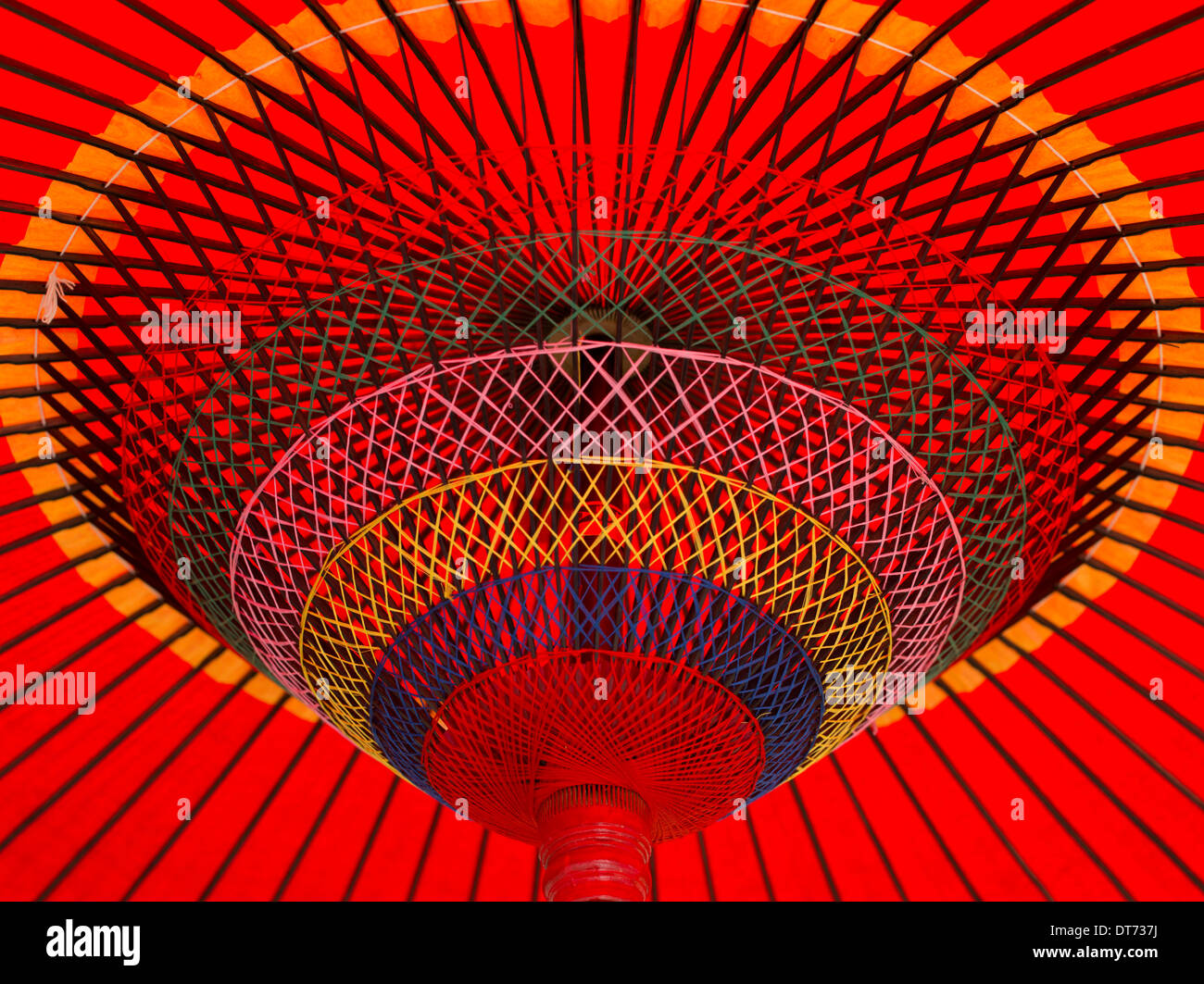Wakasa traditional Japanese umbrella. Arashiyama, Kyoto, Japan Stock