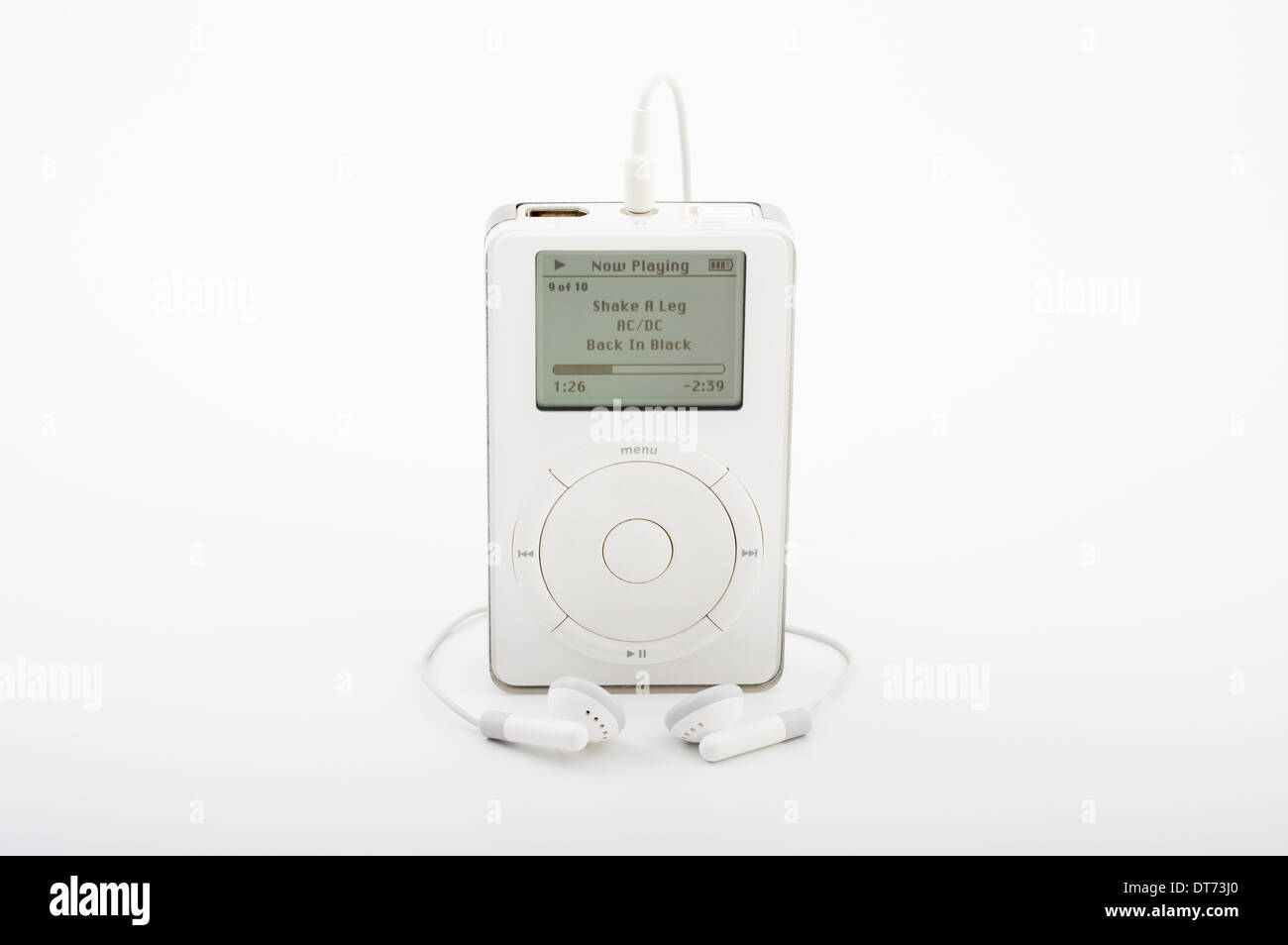 Apple iPod 1st generation 2001 with mechanical scroll wheel Stock Photo