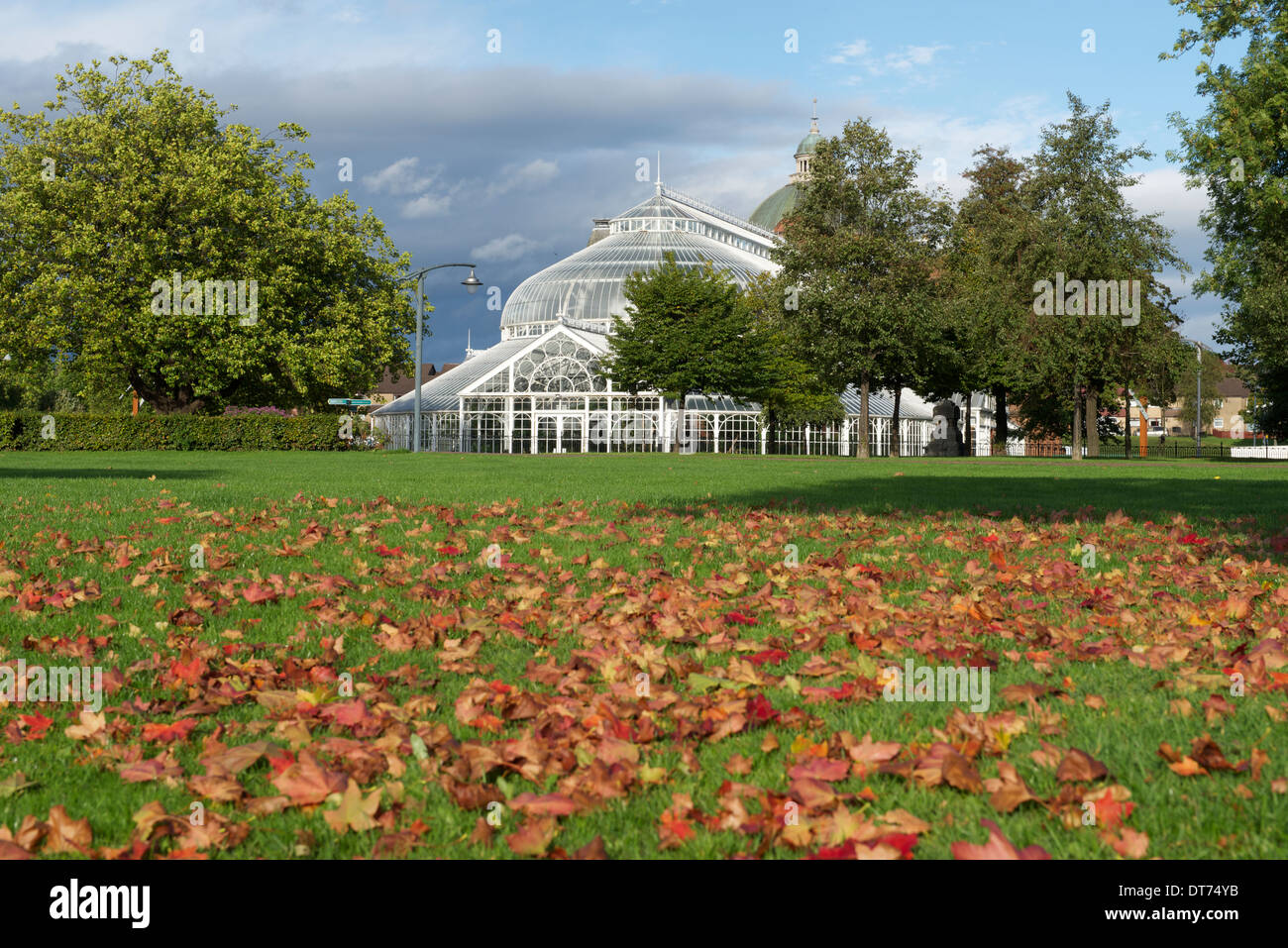 The Peoples' Palace and Winter Garden, Glasgow Green. Stock Photo
