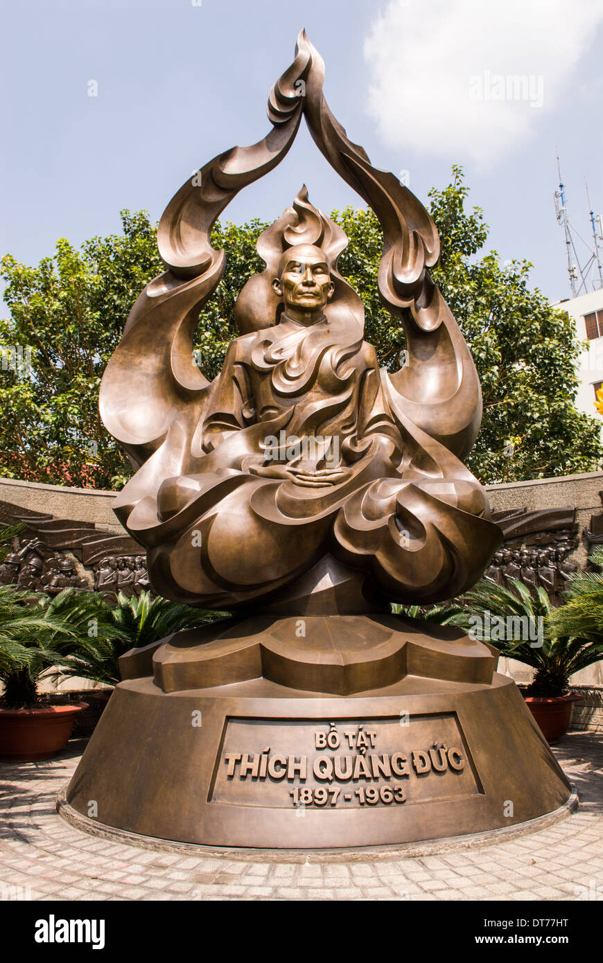 Statue / shrine dedicated to Thich Quang Duc. Stock Photo