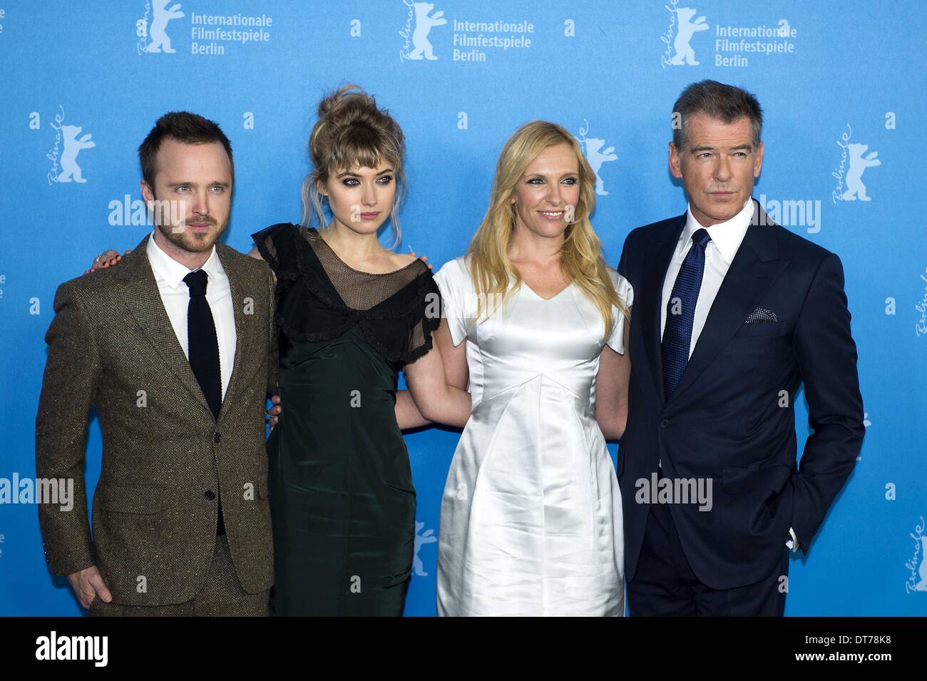 Berlin, Germany. 10th Feb, 2014. (L to R) US actor Aaron Paul, British