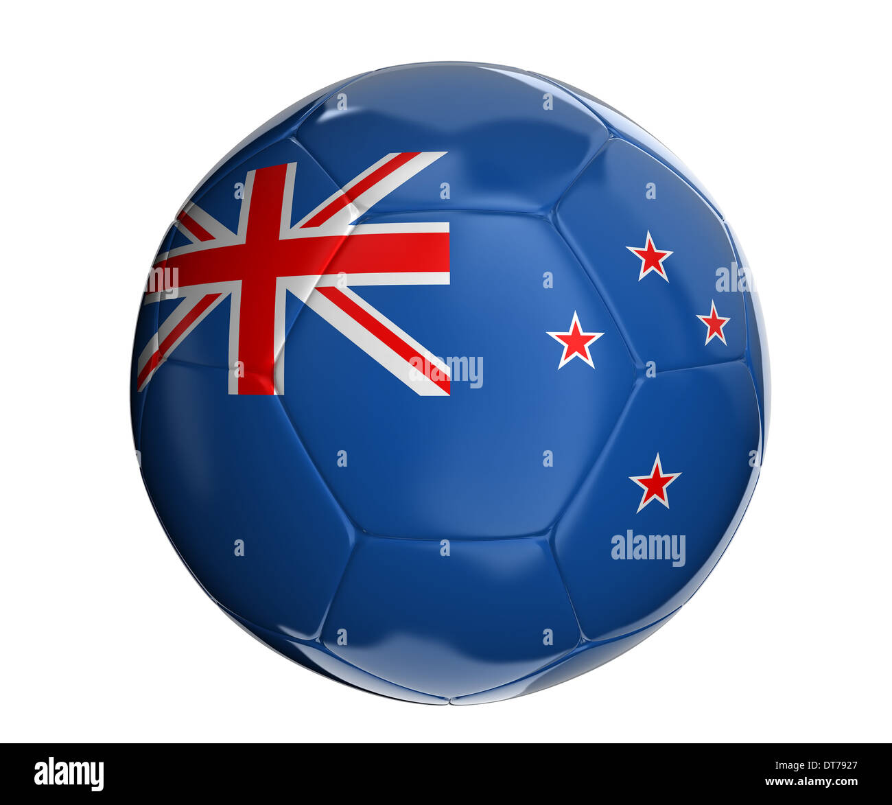 Soccer ball with New Zealand flag Stock Photo Alamy
