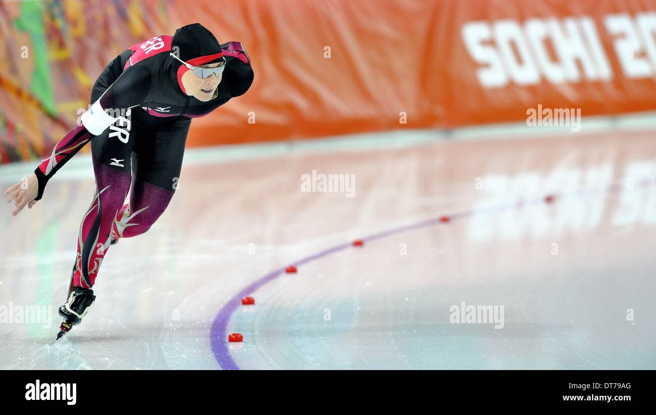 Sochi, Russia. 9th Feb, 2014. Sochi 2014 Winter Olympics .Speed Skating Ladies 3000m . GERMANY Claudia Pechstein © Dagmar Kielhorn/NurPhoto/ZUMAPRESS.com/Alamy Live News Stock Photo