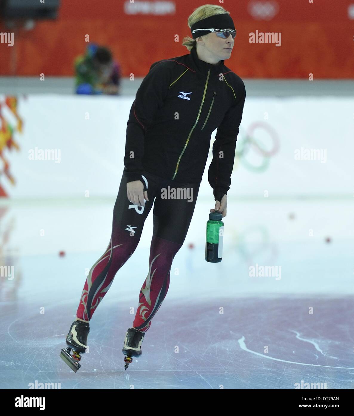 Sochi, Russia. 9th Feb, 2014. Sochi 2014 Winter Olympics .Speed Skating Ladies 3000m . GERMANY Claudia Pechstein before her run. © Dagmar Kielhorn/NurPhoto/ZUMAPRESS.com/Alamy Live News Stock Photo