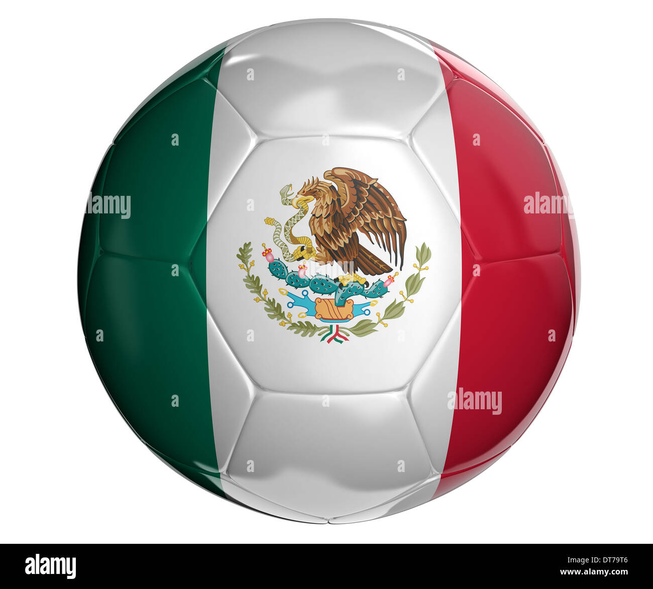 Soccer ball with Mexican flag Stock Photo Alamy