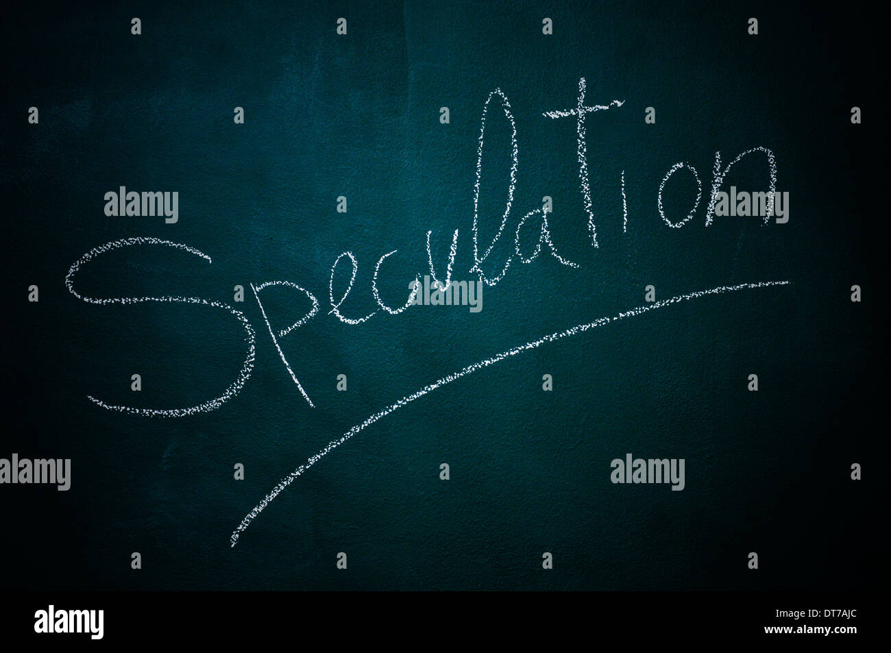 word speculation written with chalk in a chalkboard Stock Photo Alamy