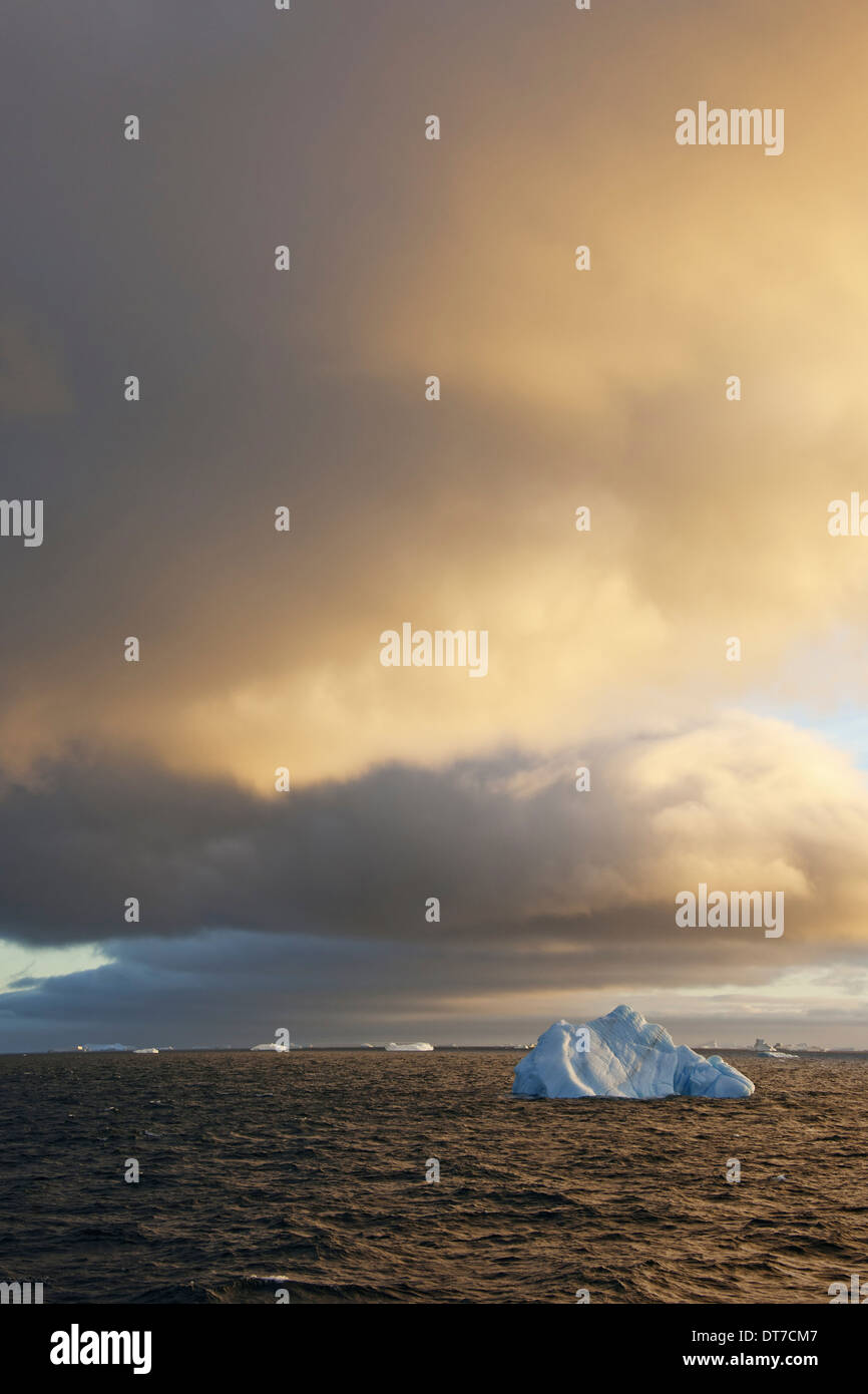 Icebergs at sunrise in the Weddell Sea Antarctica Weddell Sea Antarctica Stock Photo