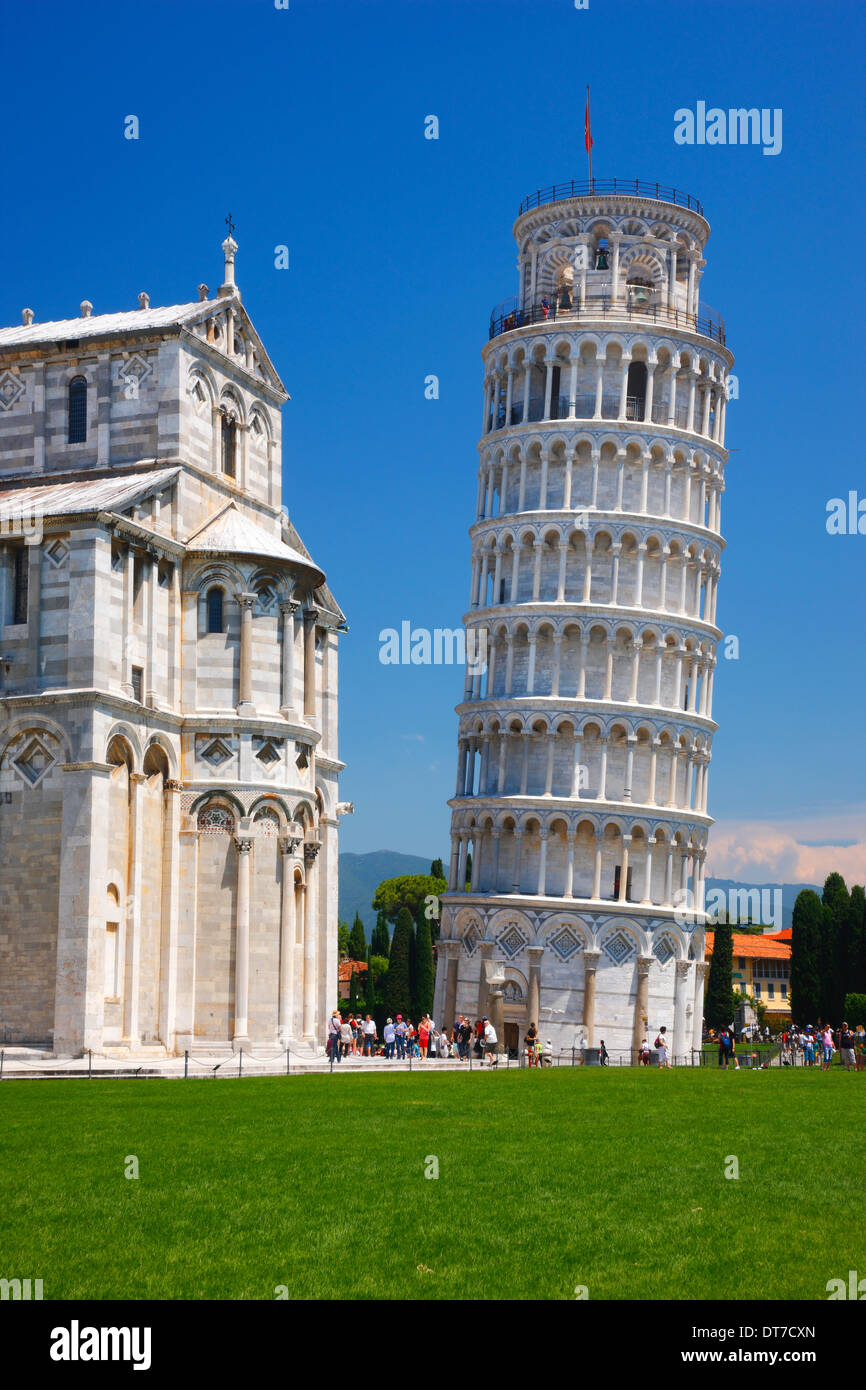 Pisa Italy,  The Leaning Tower. Stock Photo