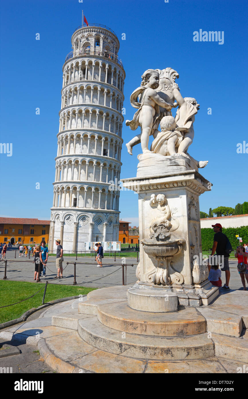 Pisa Italy, Leaning Tower Stock Photo