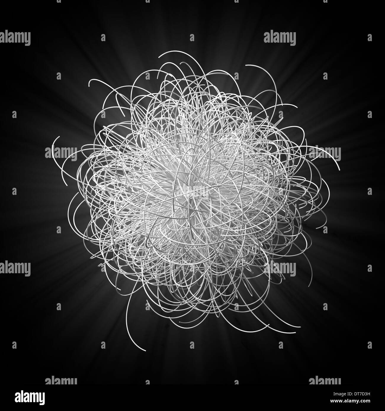 3d tangled wires Stock Photo Alamy