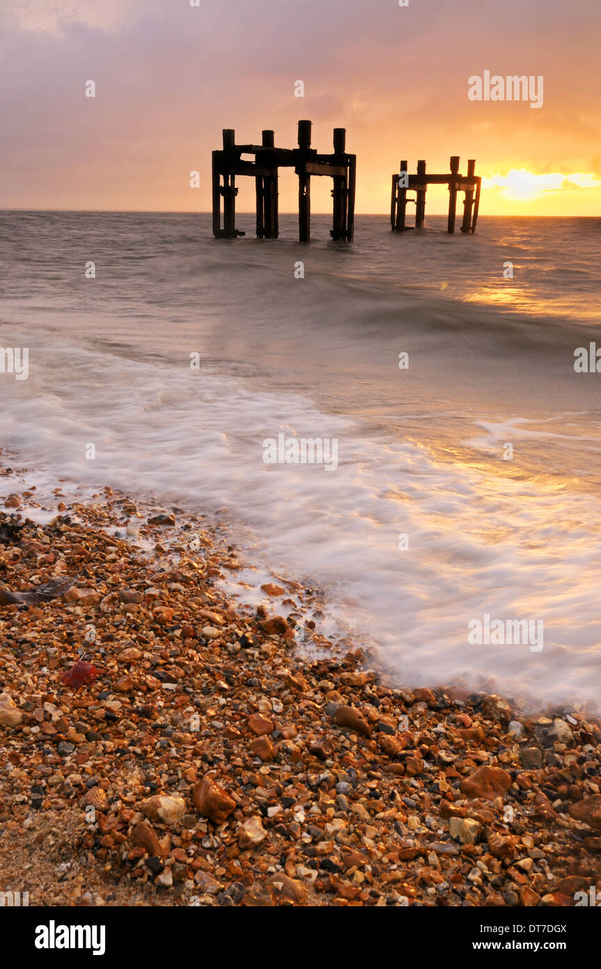 Lepe Dolphins, Hampshire, UK Stock Photo