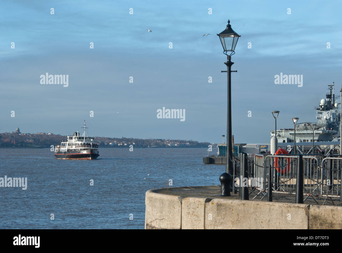Ferry across the Mersey Stock Photo