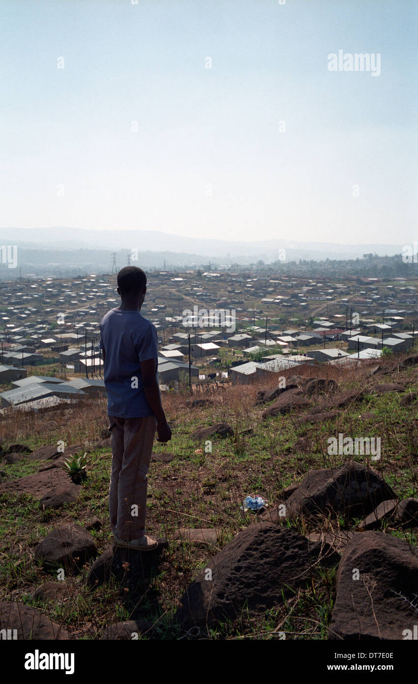 Informal Settlements in and around the edge of city of Pietermaritzburg. 17 AUGUST PIETERMARITZBURG SOUTH AFRICA PHOTO/JOHN Stock Photo