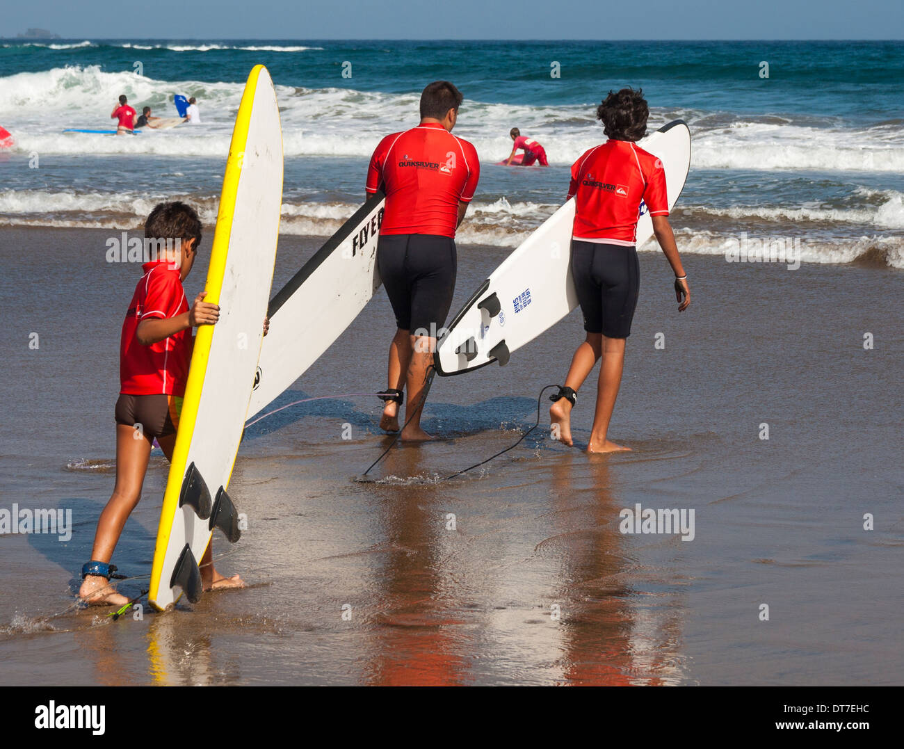 Surf school on Las Canteras beach, Las Palmas, Gran Canaria, Canary