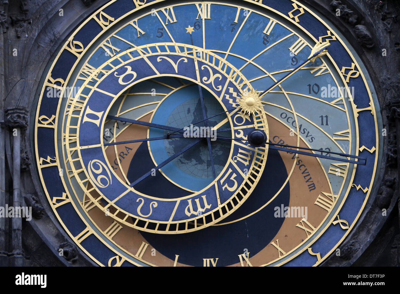 Astronomical Clock. The Clock Tower. Stock Photo