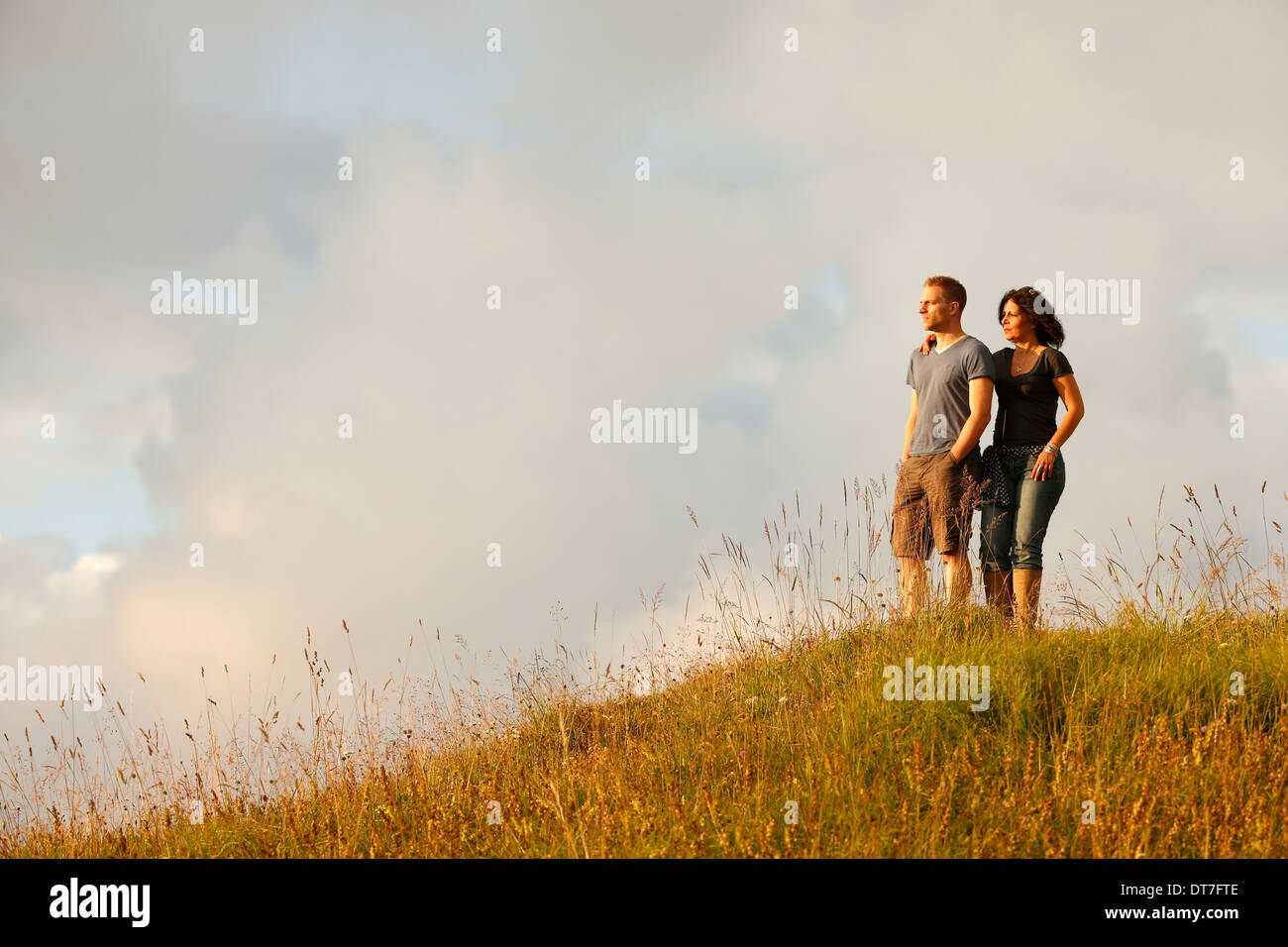 Man woman female couple walking hiking hi-res stock photography and ...