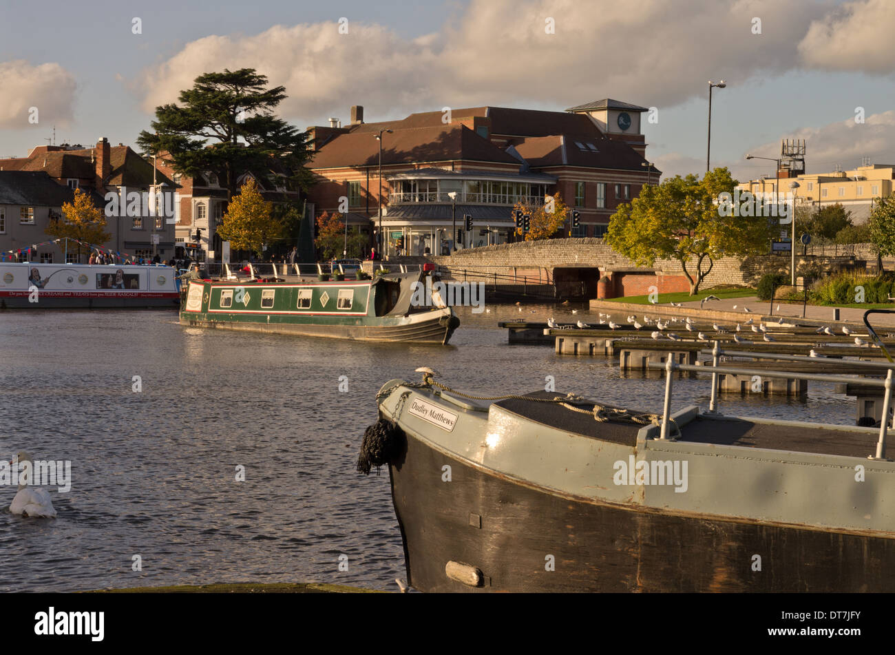 The canal basin Stratford on Avon Stock Photo