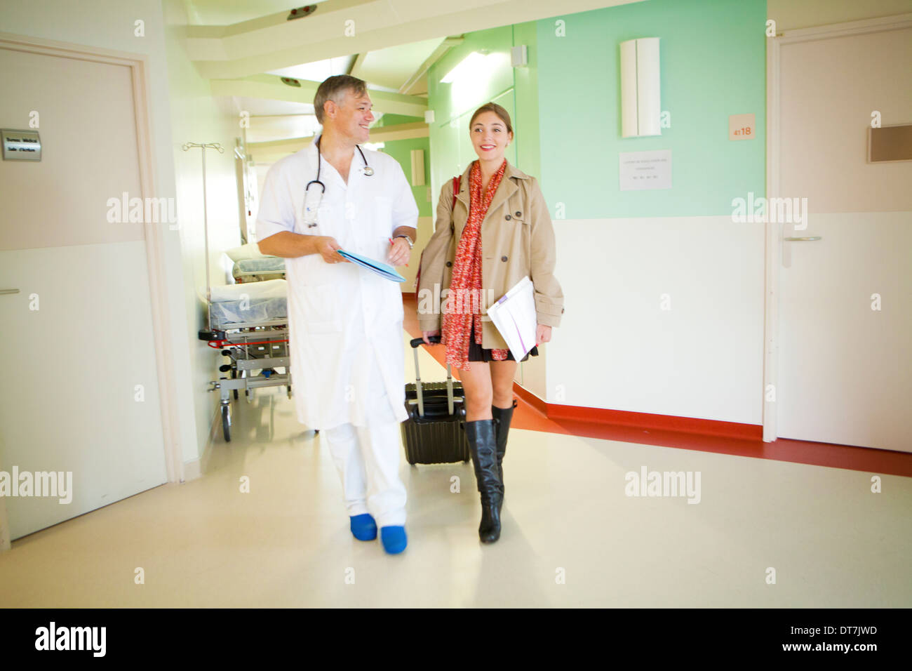 HOSPITAL COMING Stock Photo