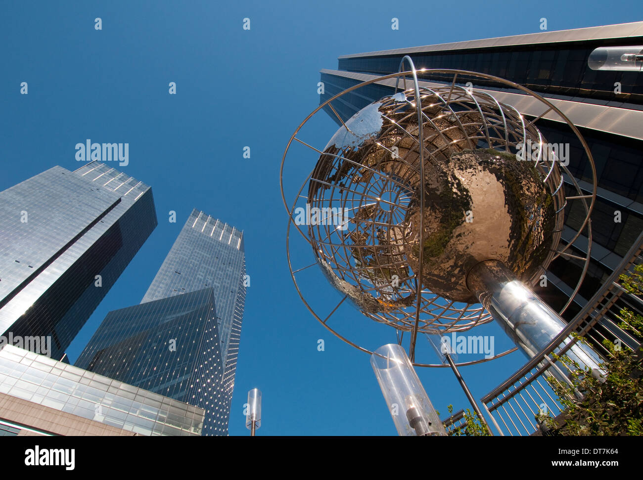 The Globe and Trump Tower at Columbus Circle in Manhattan New York City ...