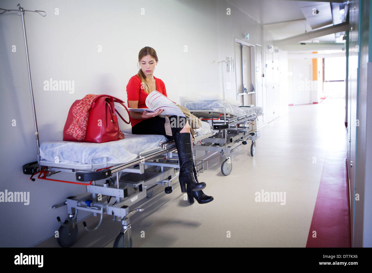 HOSPITAL WAITING Stock Photo