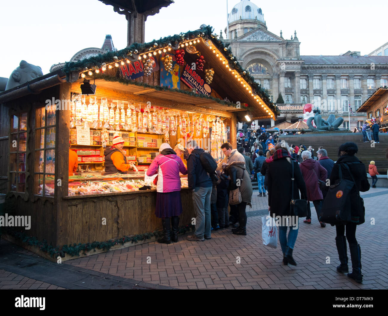 German markets in Birmingham showing candy decorations Stock Photo Alamy