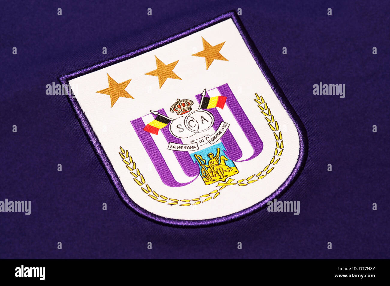 Close up of Royal Sporting Club Anderlecht football kit Stock Photo