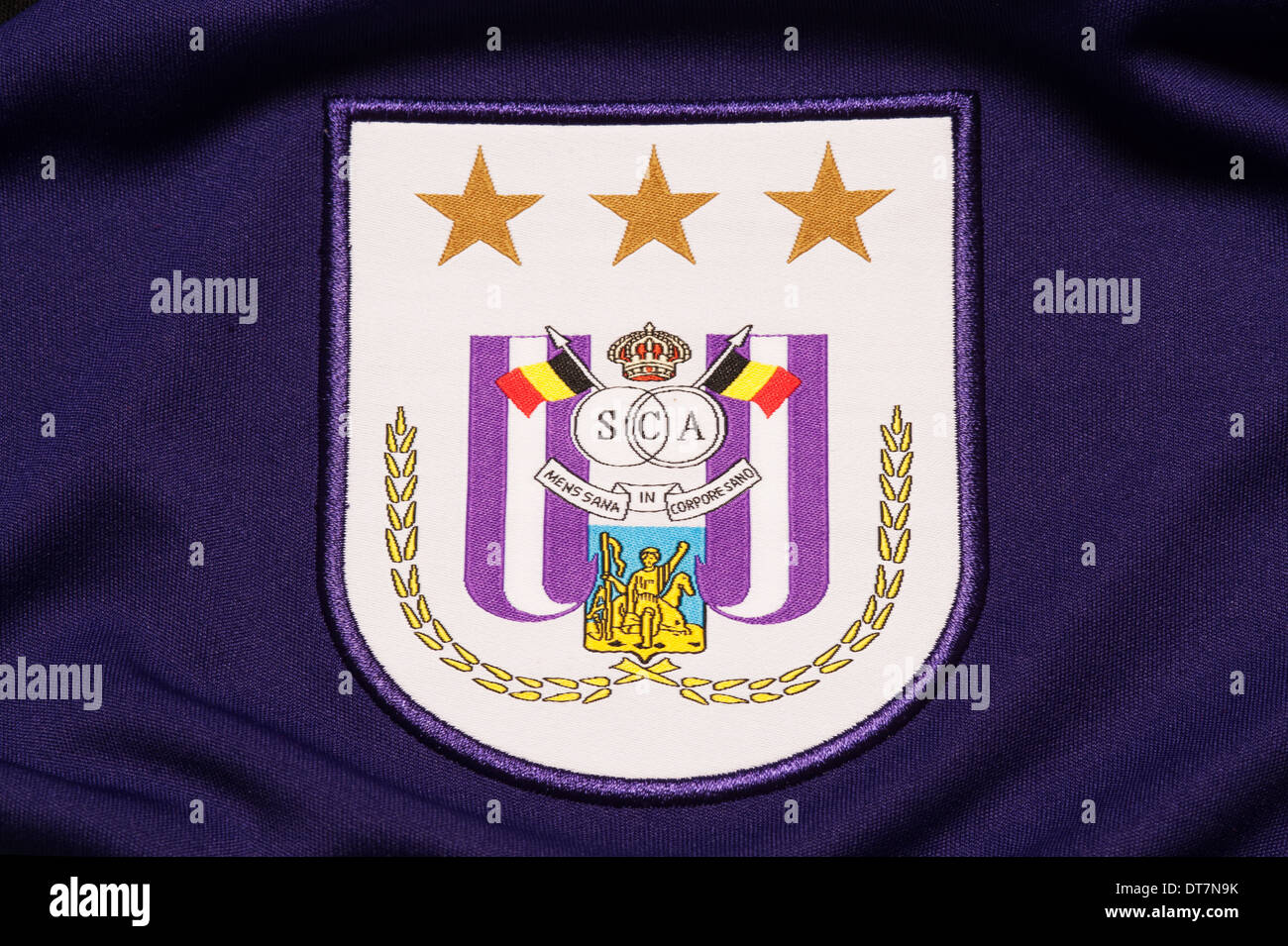 Close up of Royal Sporting Club Anderlecht football kit Stock Photo