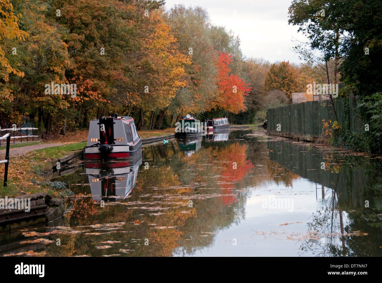Autumn on Oxford Canal, UK Stock Photo