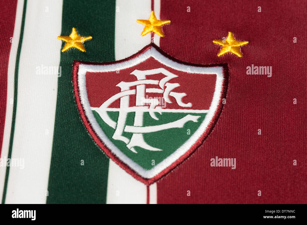 Close up of the Fluminense Football Club kit Stock Photo