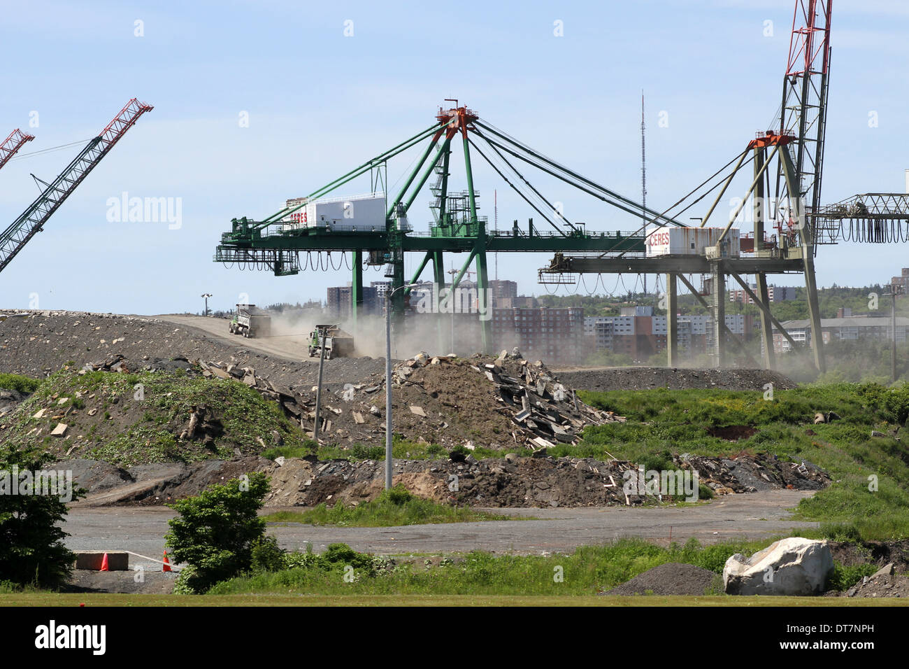 Cranes at the Fairview Cove Container Terminal from Africville in