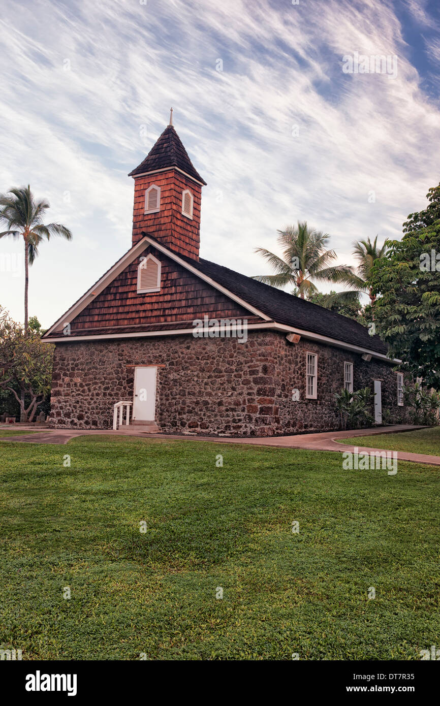 Keawala’i Congregational Church founded in 1832 on Hawaii’s island of Maui. Stock Photo