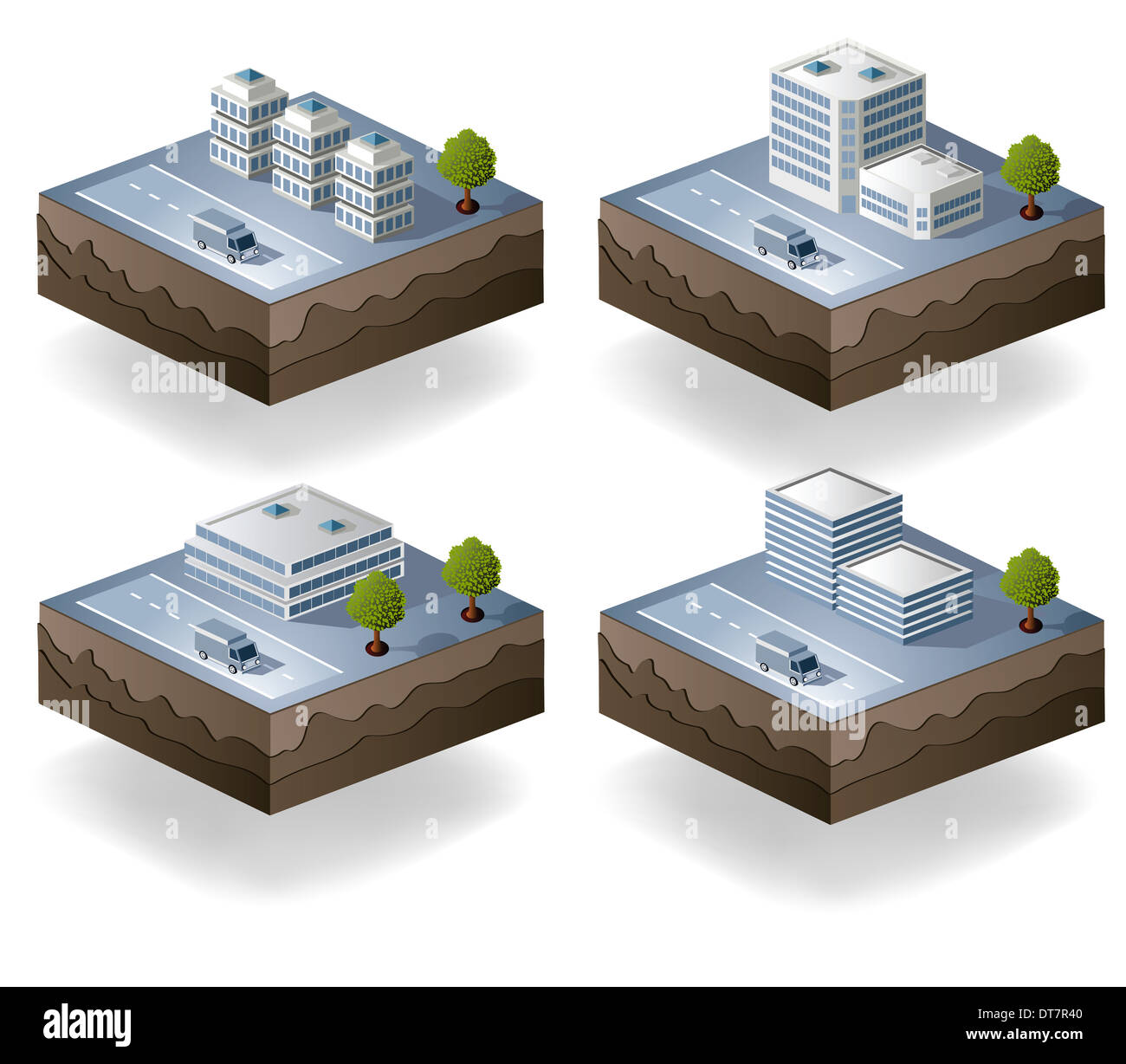 Set of icons isometric to the city theme Stock Photo - Alamy