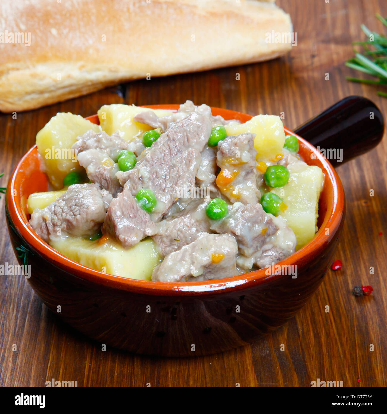 cooked stew with potatoes in a bowl Stock Photo Alamy