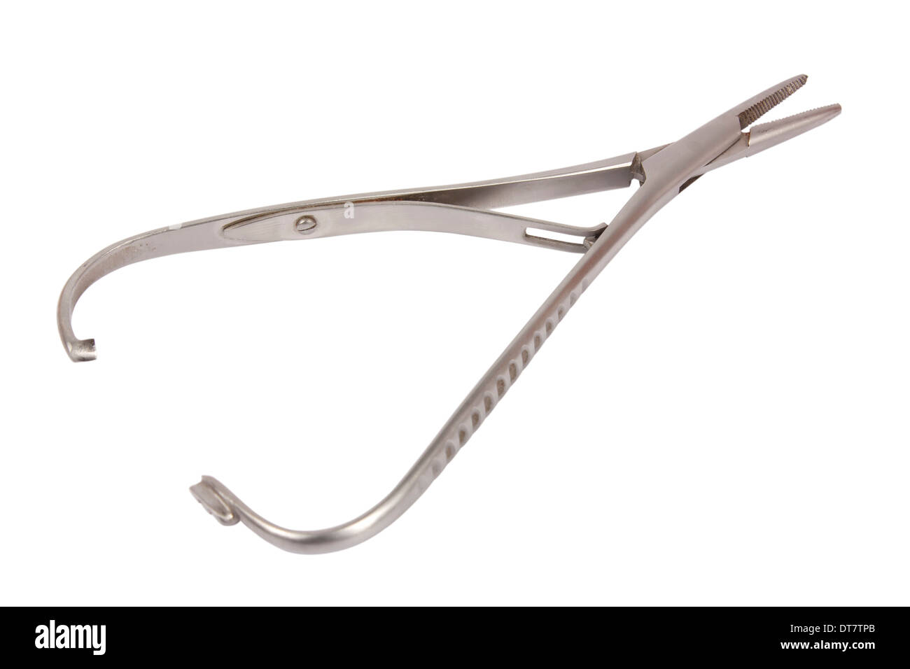 Medical clamp isolated on white background Stock Photo Alamy