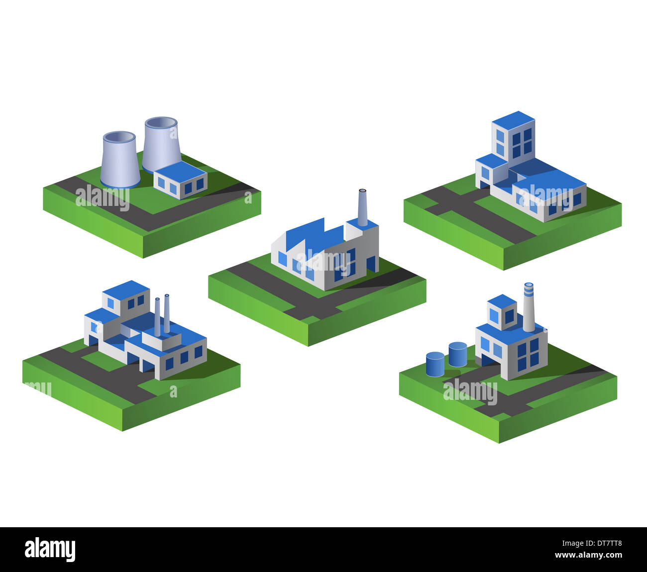 Set of icons isometric to the city theme Stock Photo - Alamy