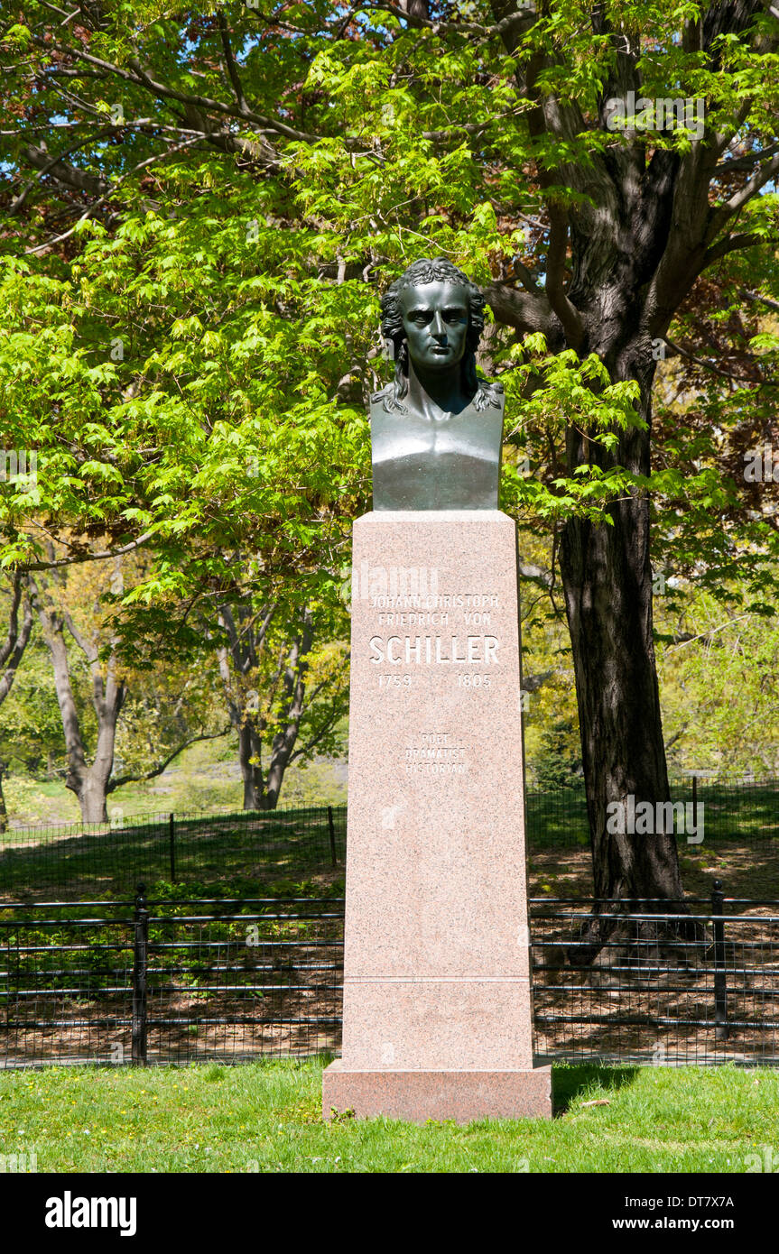 Schiller Statue in Central Park, New York City USA Stock Photo Alamy