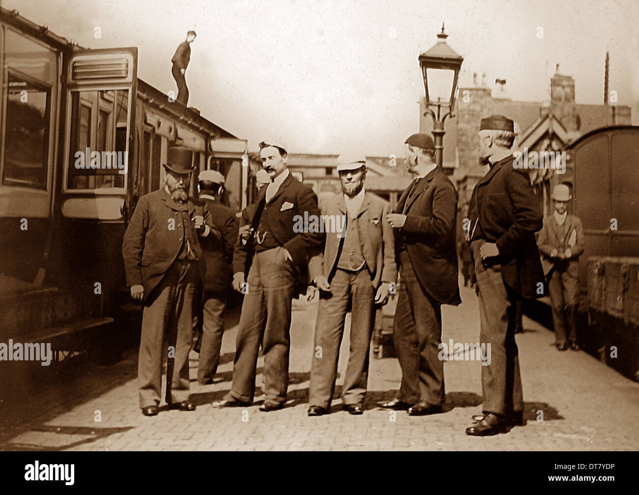 Pontypool Railway Station Victorian period Stock Photo