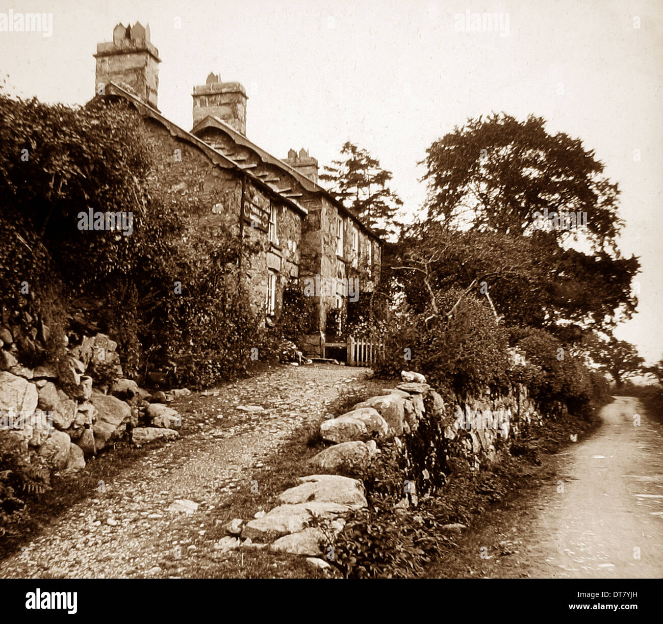Pont Dolgarrog Lord Newborough Inn Victorian period Stock Photo Alamy
