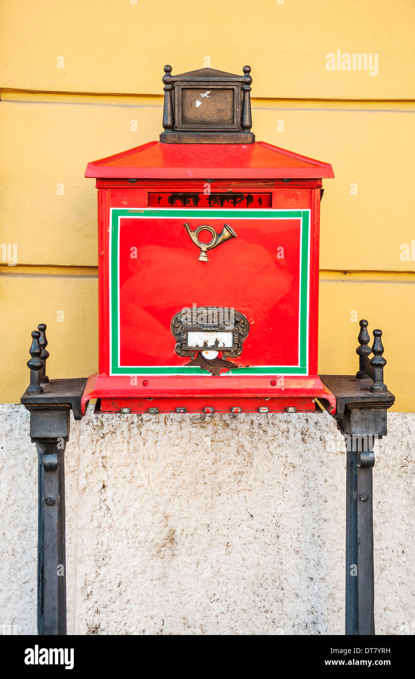 original mail box in the city of Budapest, Hungary Stock Photo