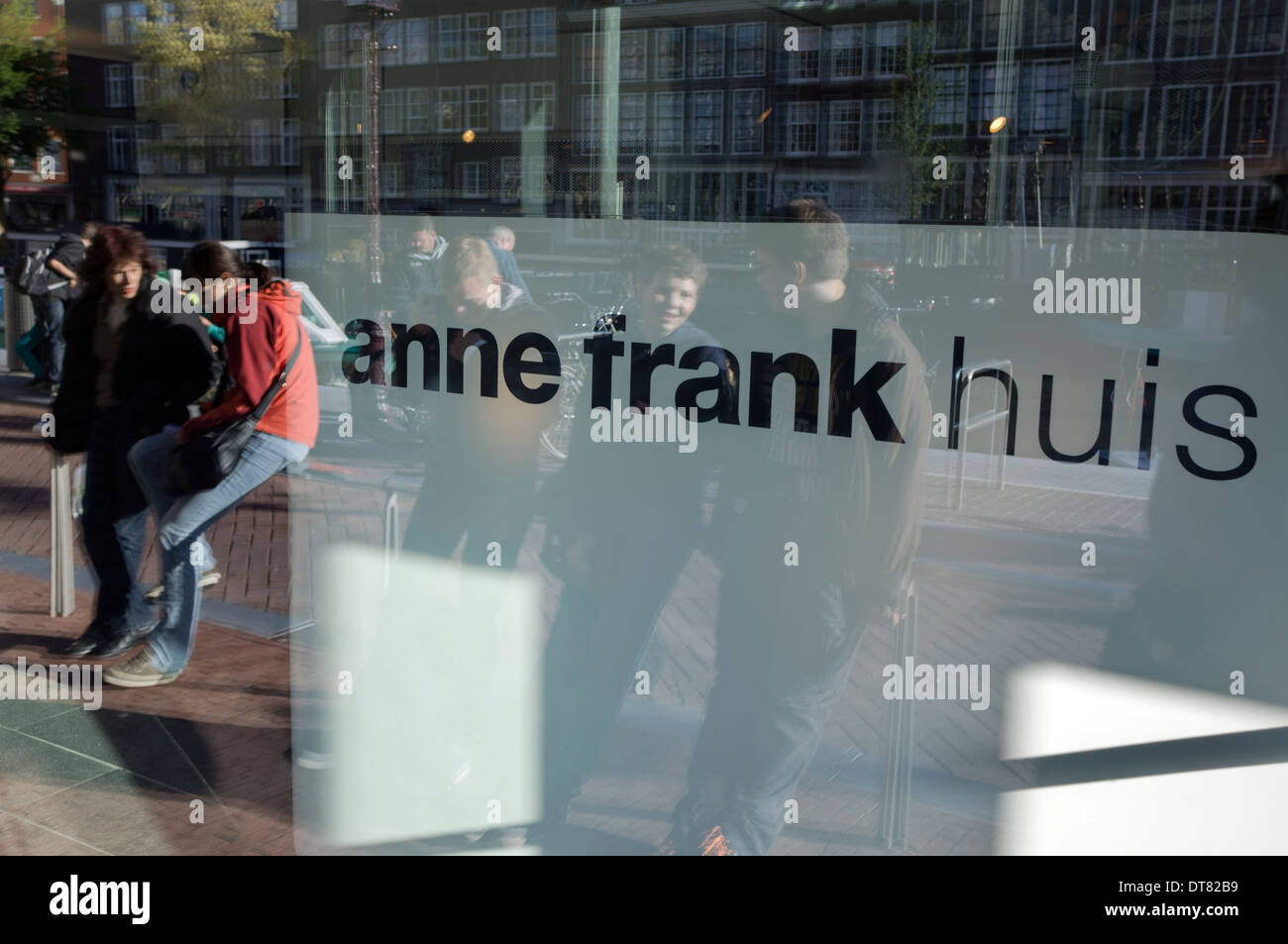 Facade of house-museum of Anne Frank. Stock Photo