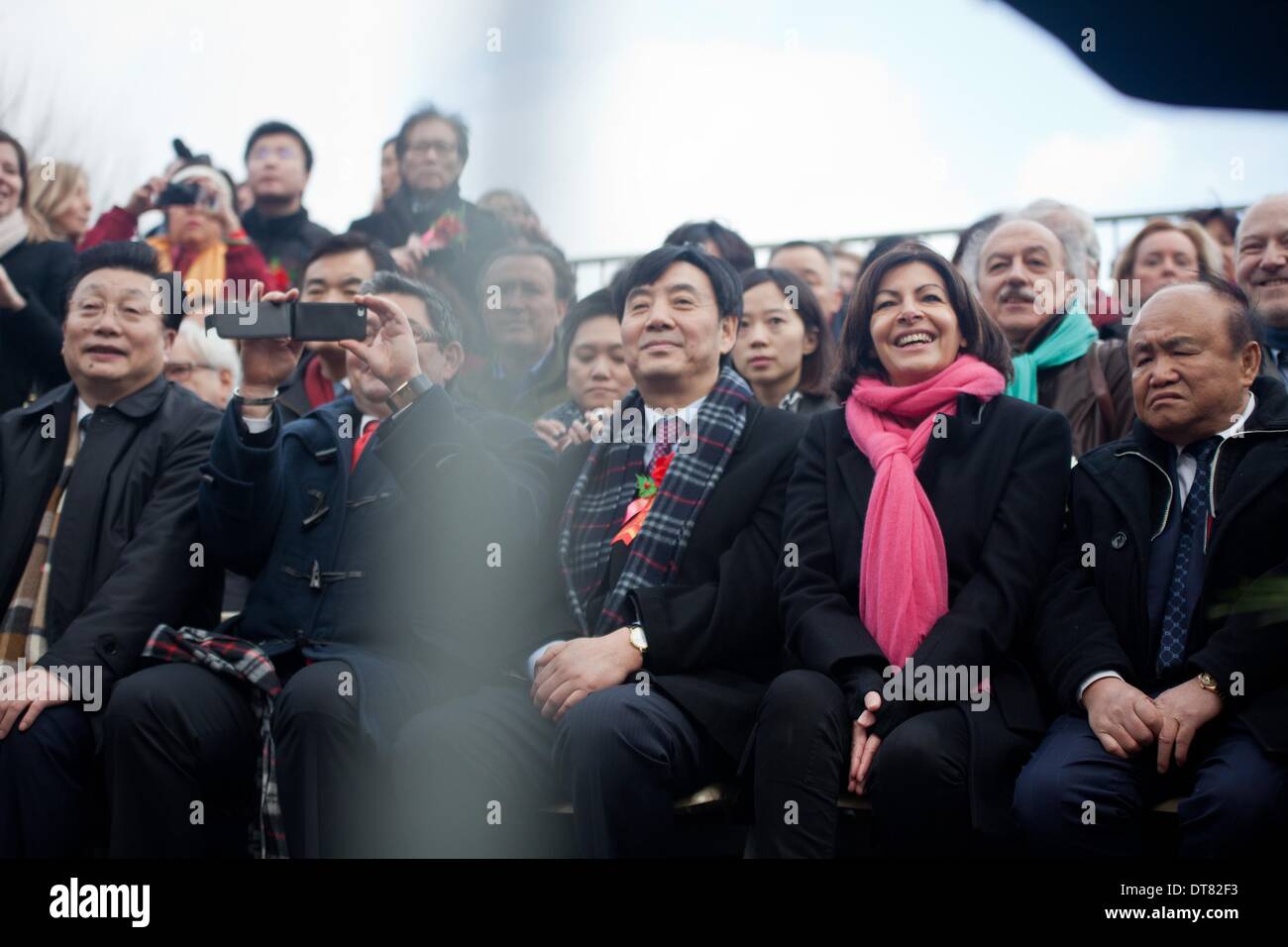 Paris, France. 9th Feb, 2014. Chinese New Year in Paris in the Chinese Area with the presence of Manuel Valls and Anne Hidalgo. © Michael Bunel/NurPhoto/ZUMAPRESS.com/Alamy Live News Stock Photo