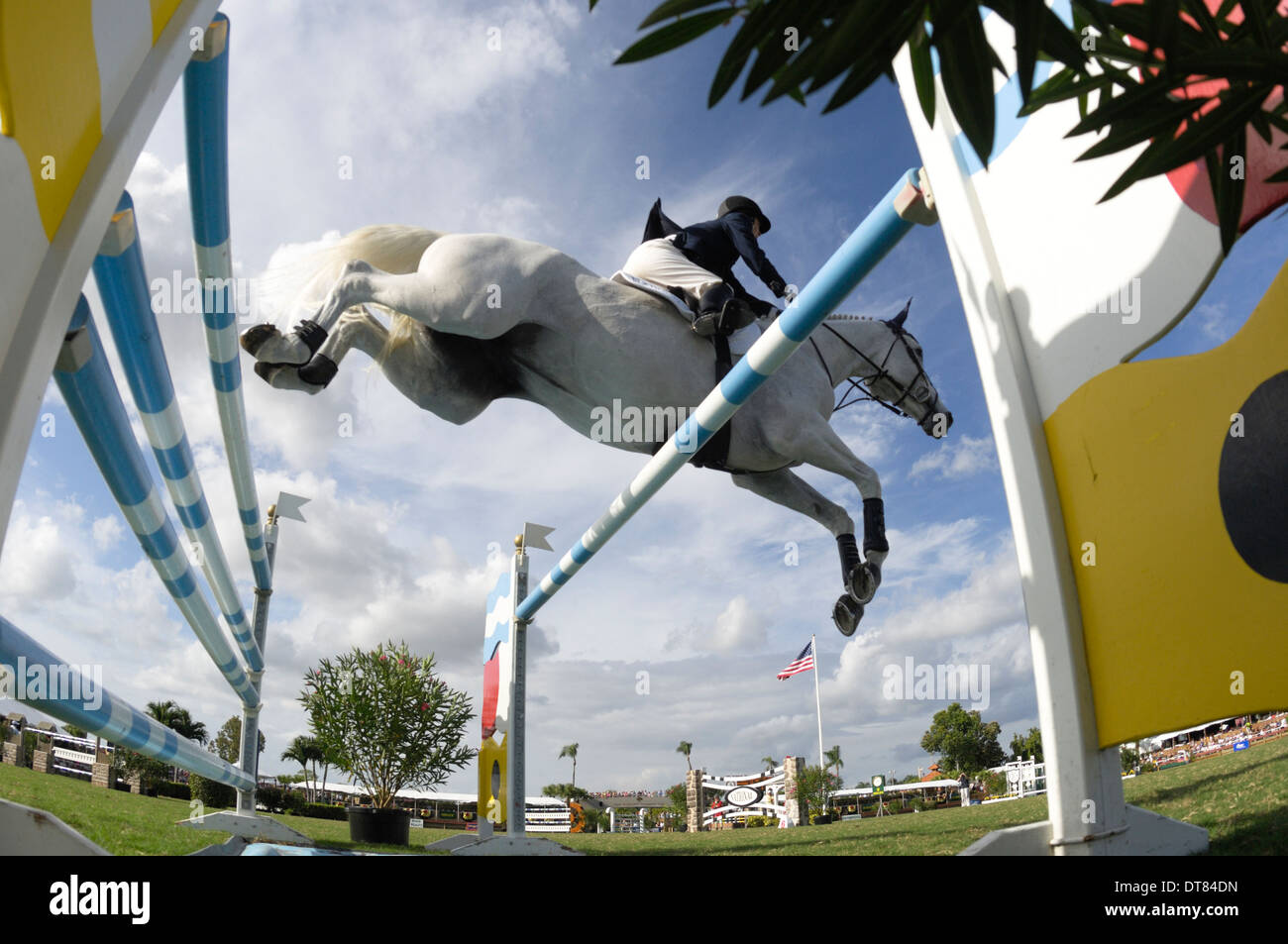 National Horse Show, Rolex National Championship December 2006, Mary Lisa Leffler riding Gerona 92 Stock Photo