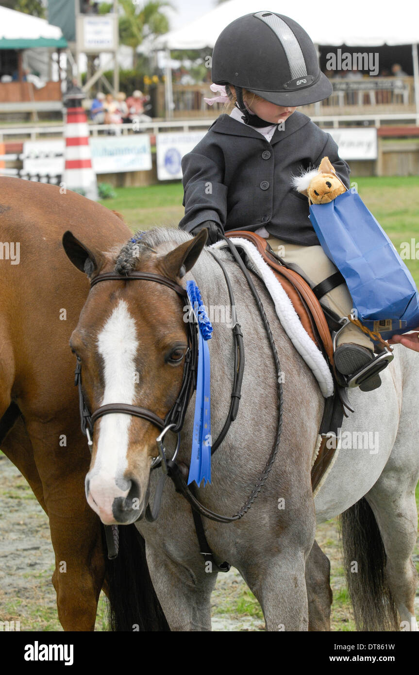 Child at pony riding competition Stock Photo 66563221 Alamy