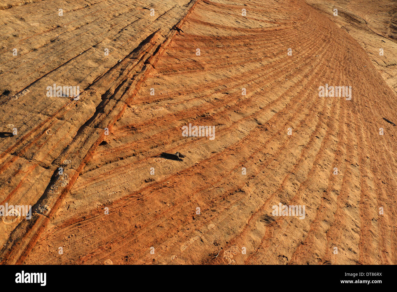 stripes eroding sandstone Slickrock Utah Stock Photo
