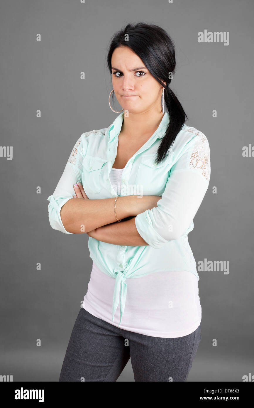 Angry woman crossed arms hi-res stock photography and images - Alamy