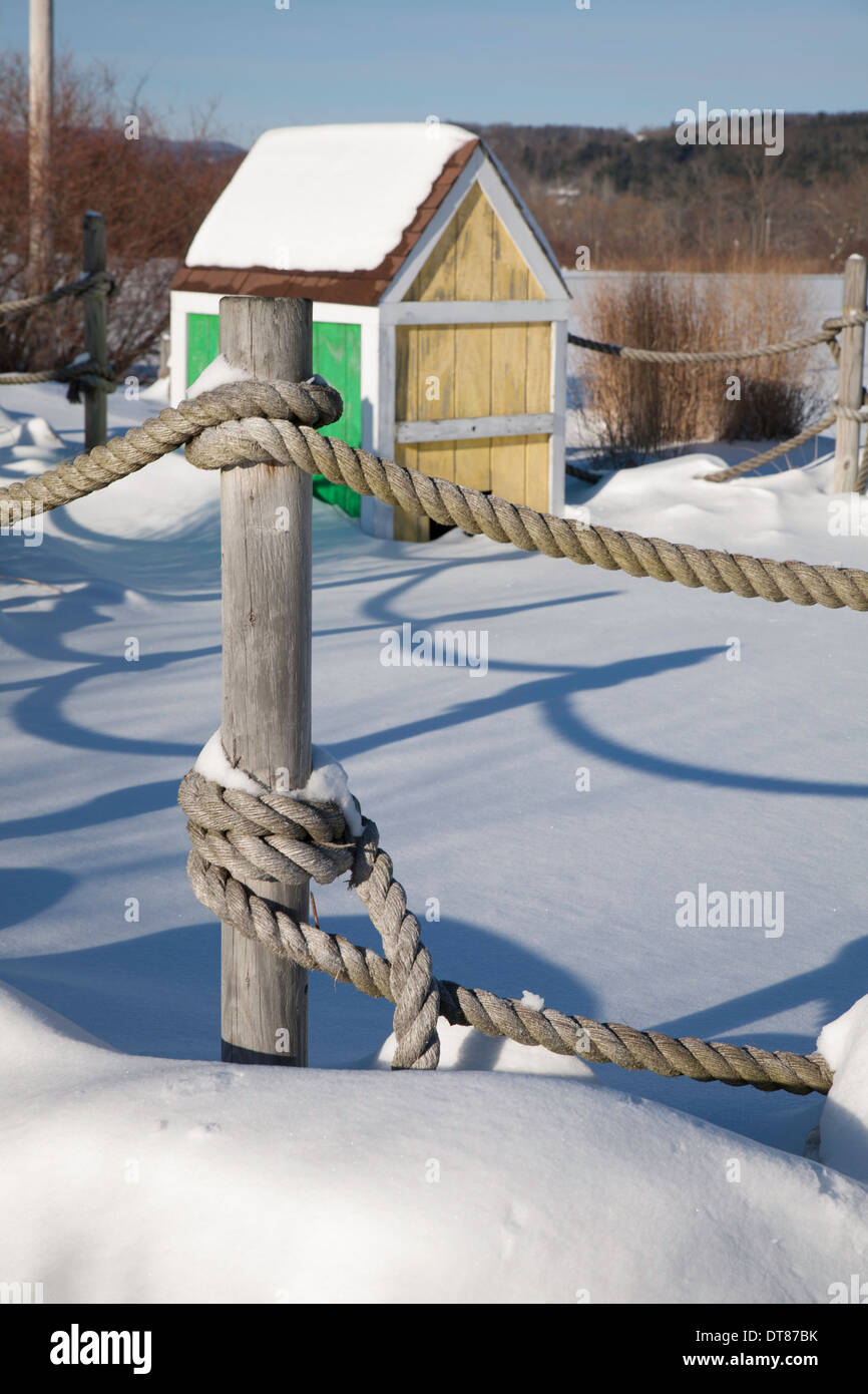 New England miniature golf and  driving range is closed for the winter. Stock Photo