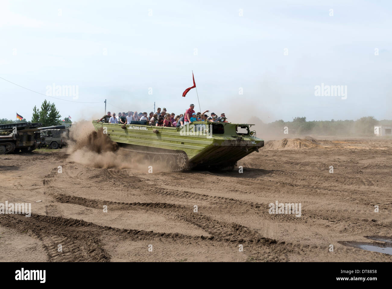 'X International meeting of military vehicles TRACKS AND HORSESHOE' in Borne Sulinowo, Poland Stock Photo
